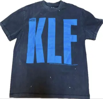 SAINT KLF풍 티셔츠 블랙/블루