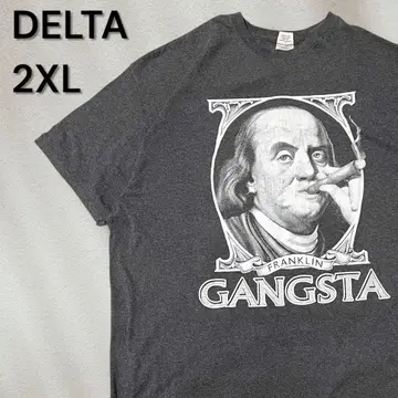 US 수입 구제 의류 델타 벤자민 프랭클린 GANGSTA 티셔츠 2XL
