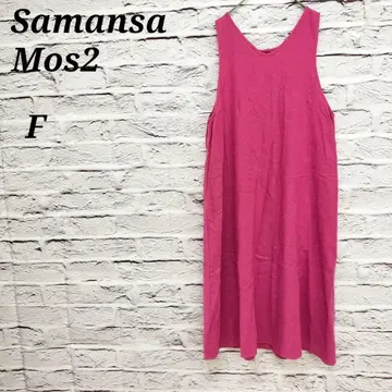 R5151 사만사 모스모스 [F] 슬리브리스 롱 원피스 린넨 코튼