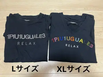 1PIU1UGUALE3 RELAX 티셔츠 2장 L과 XL