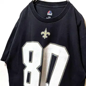 NFL 뉴올리언스 세인트 80 그레이엄 티셔츠 블랙 검정 L 구제 의류