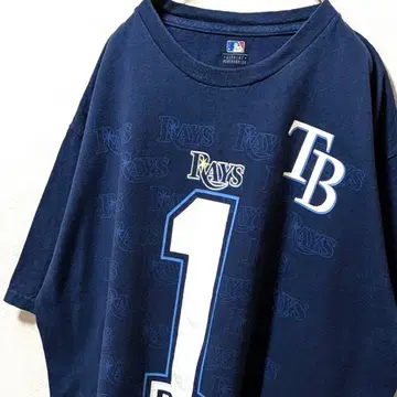 제누인 MLB 탬파베이 레이즈 DAD1 티셔츠 네이비 XL 구제 의류