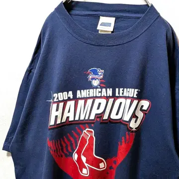 MLB 보스턴 레드삭스 아메리칸 리그 티셔츠 네이비 컬러 L 구제 의류