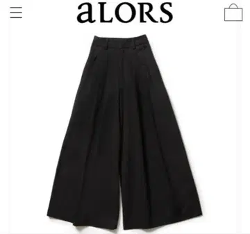 aLORS 애로우 Valentina 와이드 팬츠 블랙 검정