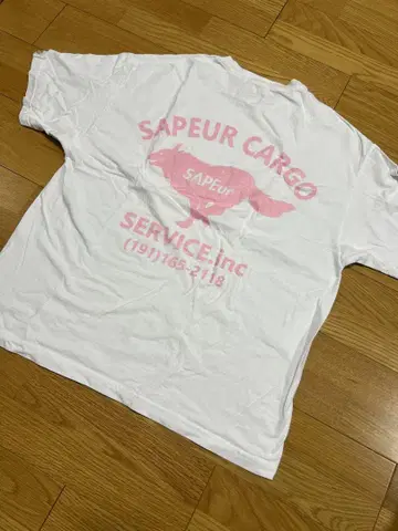 SAPEUR CARGO 핑크 프린트 티셔츠