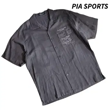 PIA SPORTS 레이온 50% 자수 오픈 카라 반팔 셔츠 84688