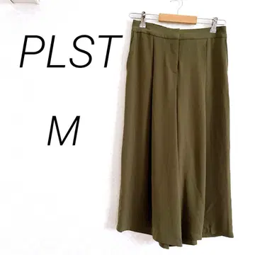 PLST 플라스테 가우초 팬츠 와이드 팬츠 M 카키 체형 커버