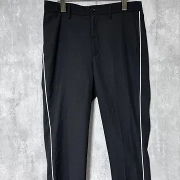 하레 HARE 블랙 슬랙스 M 사이드 라인