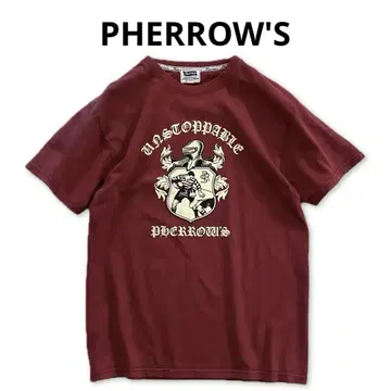 페이드 럭비 로고 PHERROW'S 반팔 티셔츠 페로우즈 구제 의류