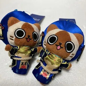 USJ 몬스터 헌터 몬헌 아일루 봉제 인형 키링 2개