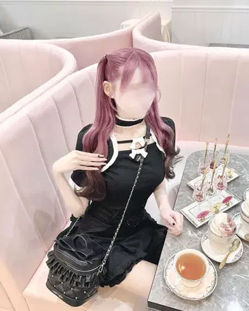 미사용 새상품 미셸 마카롱 초커 포함 더블 리본 탑 프리 사이즈