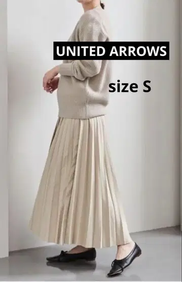 UNITED ARROWS 페이크 스웨이드 플리츠 스커트
