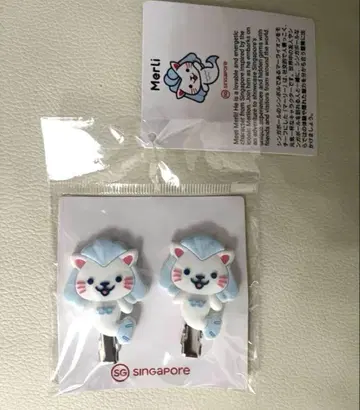 새상품 EXPO 오사카 엑스포 싱가포르관 Merli 마리짱 헤어 클립 핑