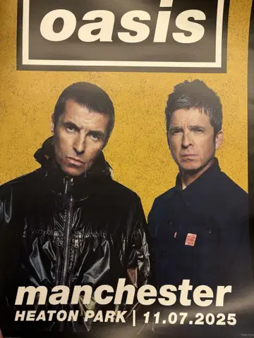OASIS 맨체스터 공연장 한정판 포스터 Manchester 오아시스