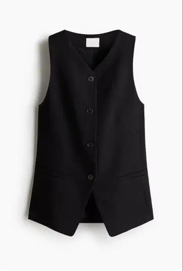 H &M 블랙 롱 베스트 사이즈 36