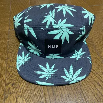 HUF 워크 캡 나뭇잎 패턴 네이비/민트