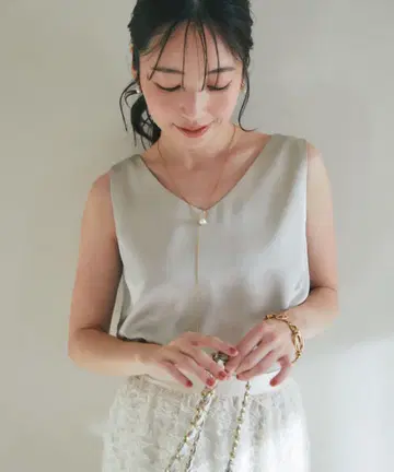 La boutique BonBon 새틴 2WAY 탱크
