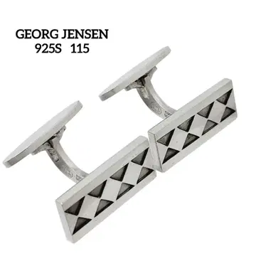 GEORG JENSEN 925S 커프스 단추 115 체크
