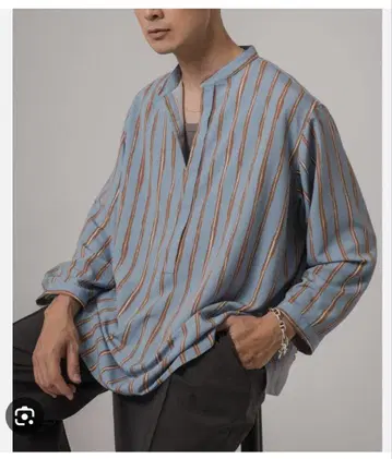EDIFICE 에디피스 24SS 스트라이프 밴드 카라 셔츠