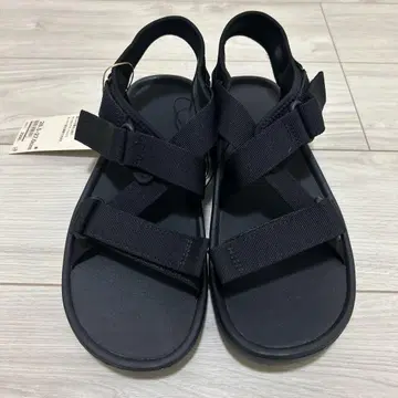 테이프 벨트 샌들 XL 블랙 무인양품