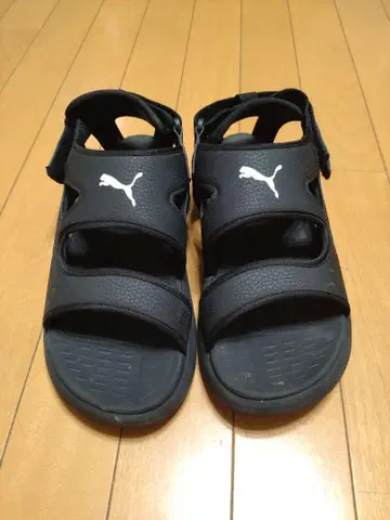 푸마 블랙 스포츠 샌들 벨크로