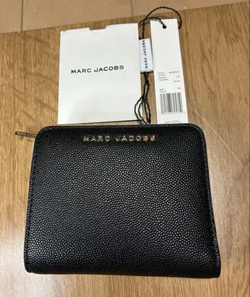 MARCJACOBS 접이식 지갑 블랙 골드