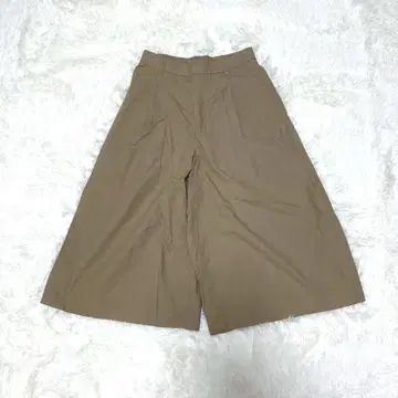 ViS 와이드 팬츠 가우초 뒷면 밴딩 내추럴 캐주얼