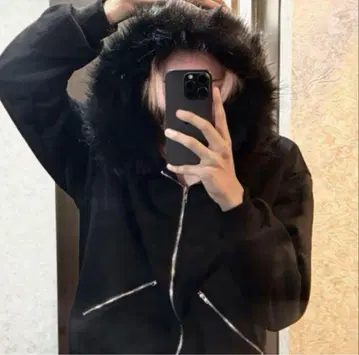 퍼가 달린 지퍼 후드티 opium y2k 그런지
