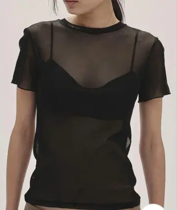 TODAYFUL Soft Mesh T-shirts 블랙