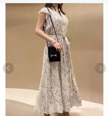 마블 플라워 무늬 원피스