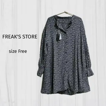 FREAK'S STORE 플라워 무늬 슬리브 셔츠 블라우스
