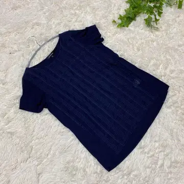 Lautreamont 로트레아몽 앞쪽 체크 무늬 시스루 반팔 티셔츠 38