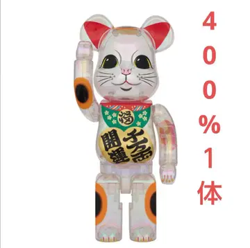 베어브릭 be@rbrick 마네키네코 개운 천만 랏 투명 도금 400%