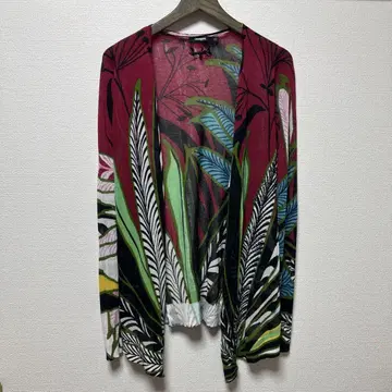 Desigual 가디건 변형 스웨터 라메 비쥬 꽃무늬