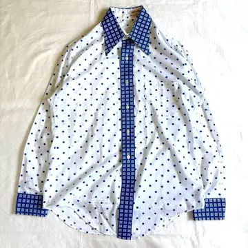 70's VAN HEUSEN 셔츠 셔츠 도트 빈티지
