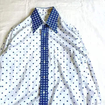 70's VAN HEUSEN 셔츠 셔츠 도트 빈티지