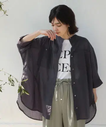 택 포함 새상품 정가 4950 BIG 포켓 튜닉 차콜 2025 신상
