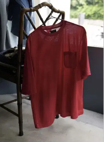 MAATEE&SONS Ex. WASHABLE SILK POCKET-TEE