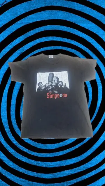 00s 델타 The Simpsons 패러디 심슨 티셔츠 M