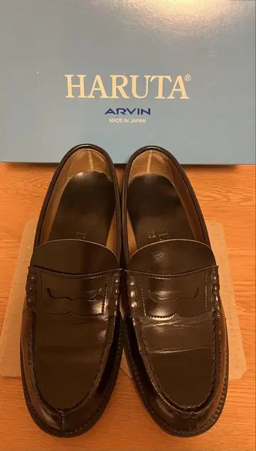 HARUTA 로퍼 6550 블랙 25.5cm EEE