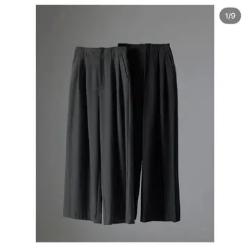 T.japan 턱 와이드 트라우저 블랙 38