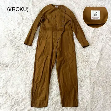 6(ROKU) 로쿠 뷰티 앤 유스 얇은 소재 코튼 올인원 브라운