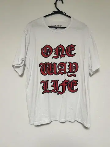 EVILACT ONE WAY LIFE 티셔츠 M 화이트