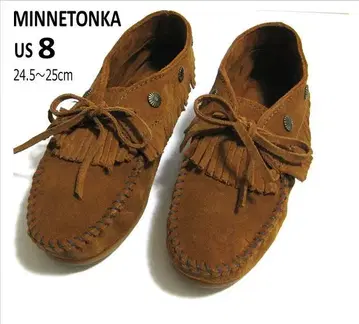 MINNETONKA 모카신 프린지 스터드 장식 [24.5~25cm]