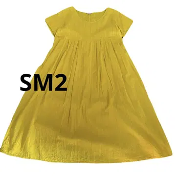 SM2*사만사 모스모스 플레어 원피스 머스타드 반팔 면 안감 부착