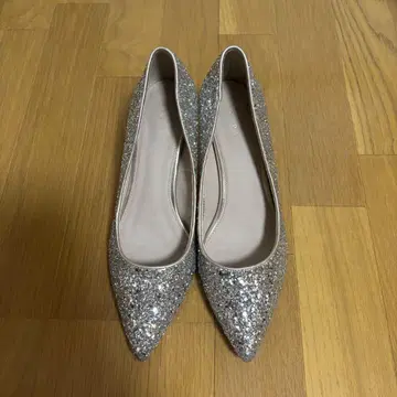 RANDA 실버 글리터 하이힐 24.0cm