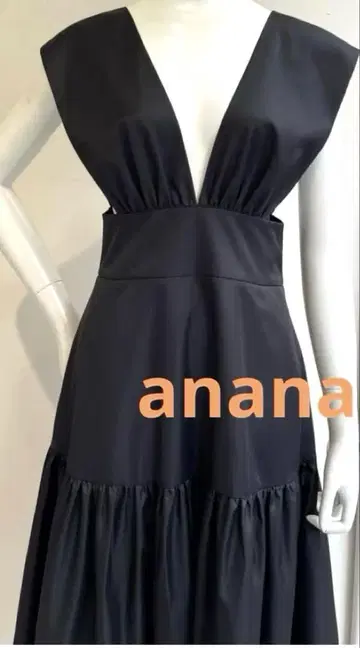 anana 아나나 티어드 롱 원피스 인기 맥시 길이 원피스 블랙 새상품급