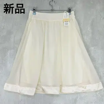 새상품 에프데 ef-de 마루이 시어 미니 스커트 아이보리 쉬폰
