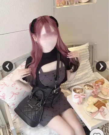 HONEY MEW HW 모노그램 앙상블 원피스 그레이