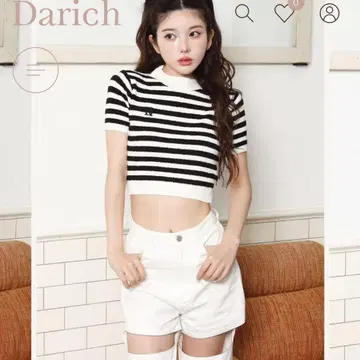 Darich 다리치 백 리본 파일 니트 탑